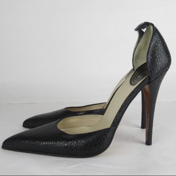 DIOR black shagrene STILLETO PUMPS $2800 size 36.5 - Picture 5 of 8